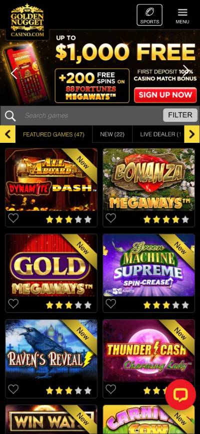 Golden Nugget Mobile Casino
