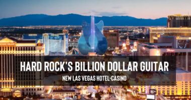 Nevada casino Mirage volcano replaced with Hard Rock guitar hotel