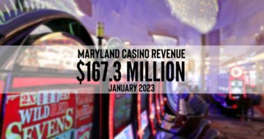 Gaming revenue for January 2023 on Maryland's six casinos