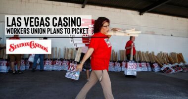 Las Vegas casino workers union picket Station Casinos for contract