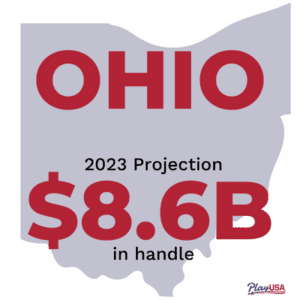 2023 projected handle for sports betting in Ohio
