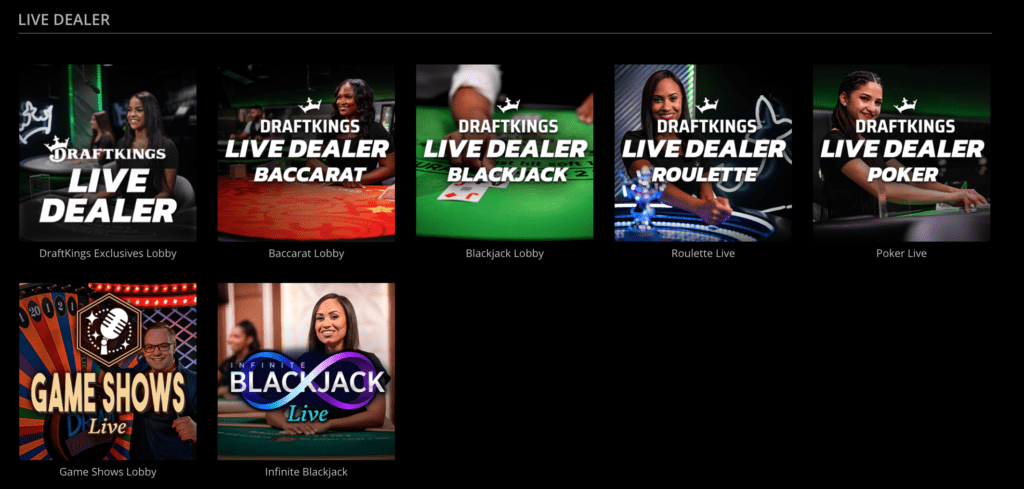 DraftKings Casino NJ Live Dealer