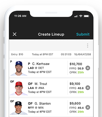 DFS apps for MLB betting