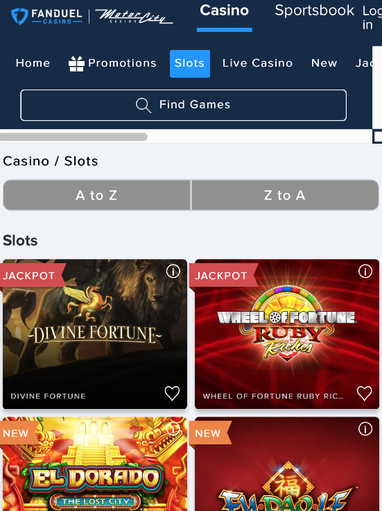 FanDuel Casino PA and Michigan App