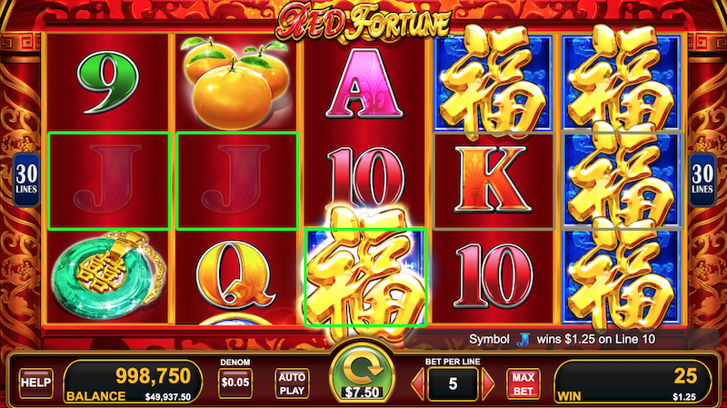 Red Fortune Slot Machine by Konami
